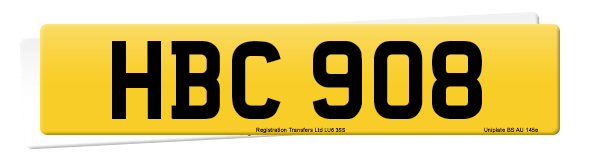 Registration number HBC 908